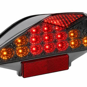 STR8 Black Line tummennettu LED-takavalo, Yamaha Aerox -12